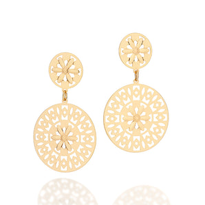 GOLD BAHIA BLOOM MANDALA EARRINGS