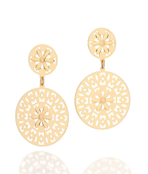 GOLD BAHIA BLOOM MANDALA EARRINGS