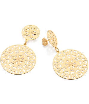 GOLD BAHIA BLOOM MANDALA EARRINGS