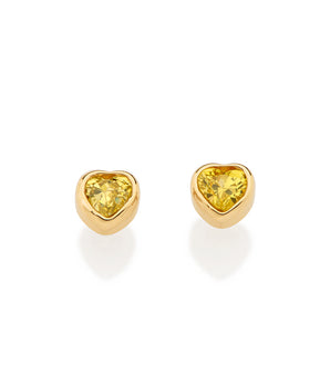 GOLD HEART OF SAMBA STUD EARRINGS