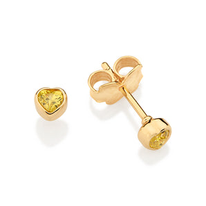 GOLD HEART OF SAMBA STUD EARRINGS