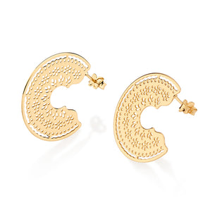 GOLD JUNINA FESTIVAL HOOP EARRINGS