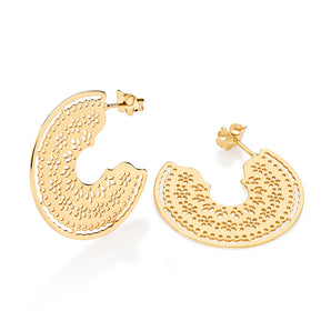 GOLD JUNINA FESTIVAL HOOP EARRINGS