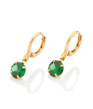 GOLD AMAZON FOREST HUGGIE EARRINGS