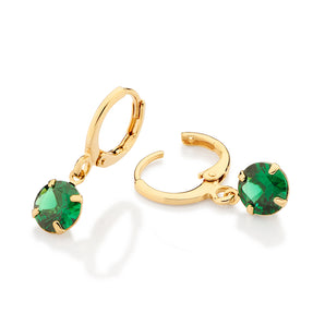 GOLD AMAZON FOREST HUGGIE EARRINGS
