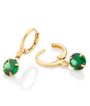 GOLD AMAZON FOREST HUGGIE EARRINGS