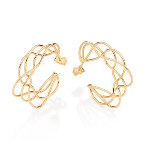 GOLD AMAZON FLOW HOOP EARRINGS