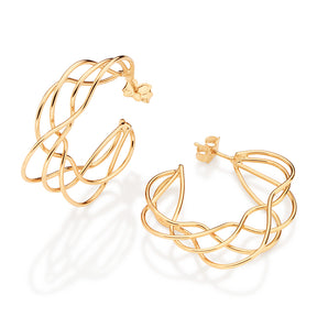GOLD AMAZON FLOW HOOP EARRINGS