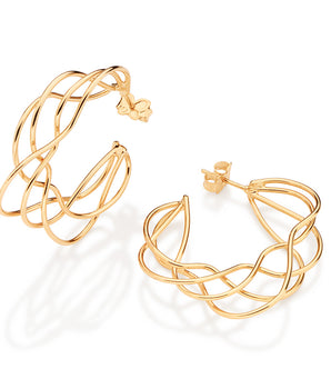 GOLD AMAZON FLOW HOOP EARRINGS