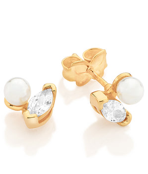 GOLD LUMIÈRE STUD EARRINGS