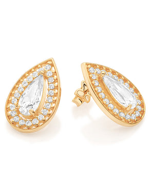 GOLD AZURE RAINDROP EARRINGS
