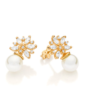 GOLD AZURE GARDEN BLOOM EARRINGS