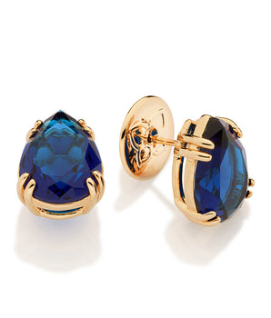 GOLD AZURE THRONE STUD EARRINGS