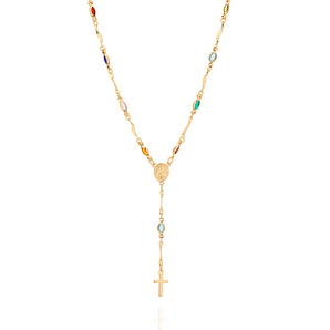 GOLD PLATED ROSARY NECKLACE