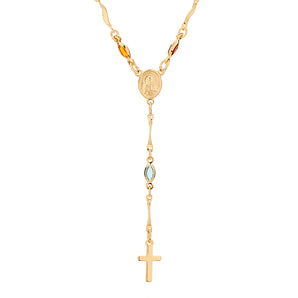 GOLD PLATED ROSARY NECKLACE