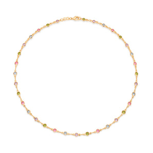 GOLD PLATED CHAIN WITH STONE