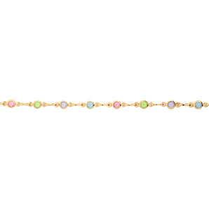 GOLD PLATED CHAIN WITH STONE