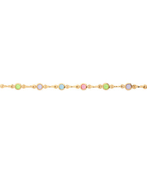 GOLD PLATED CHAIN WITH STONE