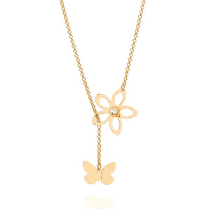 GOLD PLATED CHAIN WITH CRYSTAL