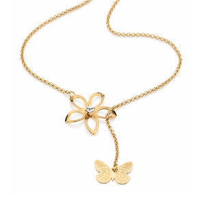 GOLD PLATED CHAIN WITH CRYSTAL
