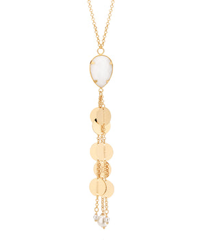 GOLD CHAIN WITH PEARL AND STONE