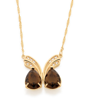 GOLD CHAIN WITH CRYSTAL AND ZIRCONIA