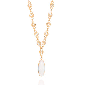 GOLD CHAIN WITH ZIRCONIA AND STONE