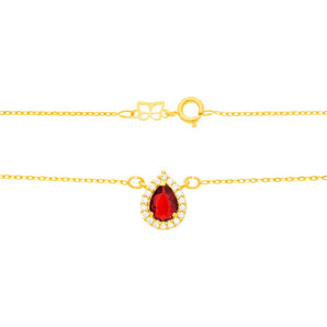GOLD CHAIN WITH CRYSTAL AND ZIRCONIA