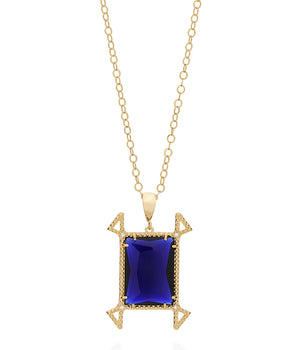 GOLD PLATED CHAIN WITH CRYSTAL AND ZIRCONIA