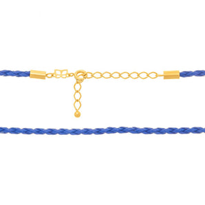 GOLD LEATHER CHOKER IN BLACK