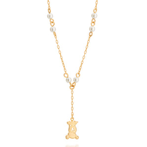 GOLD KID'S CHAIN WITH PEARL