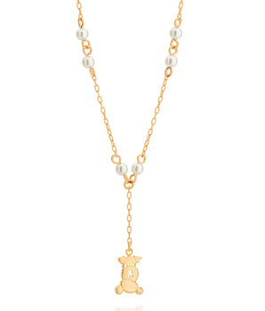 GOLD KID'S CHAIN WITH PEARL