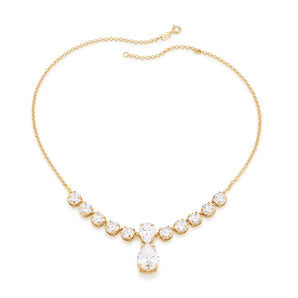 GOLD PLATED CHAIN WITH ZIRCONIA