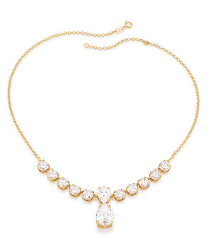 GOLD PLATED CHAIN WITH ZIRCONIA