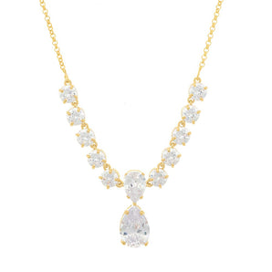 GOLD PLATED CHAIN WITH ZIRCONIA