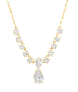 GOLD PLATED CHAIN WITH ZIRCONIA