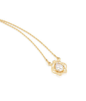 GOLD PLATED CHAIN WITH ZIRCONIA