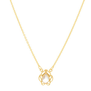 GOLD PLATED CHAIN WITH ZIRCONIA