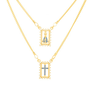 GOLD CHAIN WITH ZIRCONIA