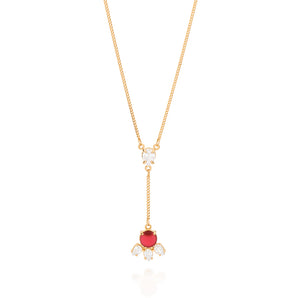 GOLD CHAIN WITH CRYSTAL AND ZIRCONIA
