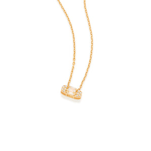 GOLD CHAIN WITH CRYSTAL AND ZIRCONIA