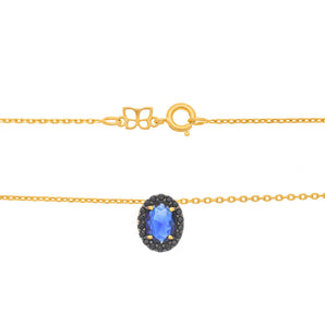 GOLD CHAIN WITH CRYSTAL AND ZIRCONIA