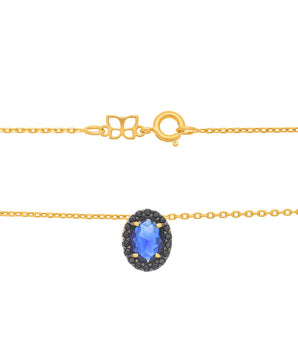 GOLD CHAIN WITH CRYSTAL AND ZIRCONIA