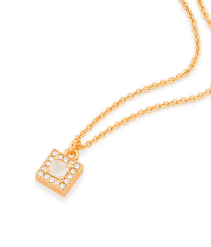GOLD CHAIN WITH CRYSTAL AND ZIRCONIA