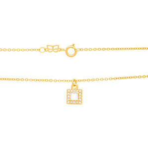 GOLD CHAIN WITH CRYSTAL AND ZIRCONIA
