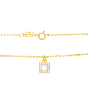 GOLD CHAIN WITH CRYSTAL AND ZIRCONIA