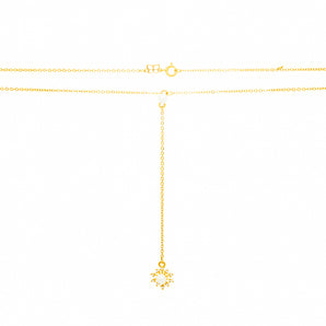 GOLD CHAIN WITH PEARL AND ZIRCONIA