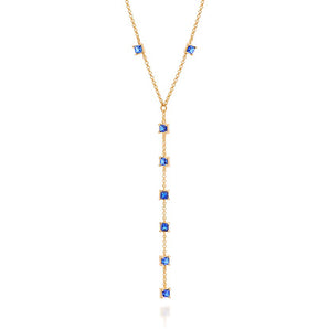 GOLD SQUARE DETAIL Y-NECKLACE
