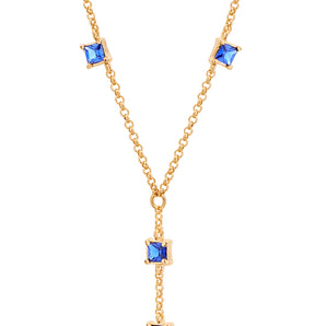 GOLD SQUARE DETAIL Y-NECKLACE
