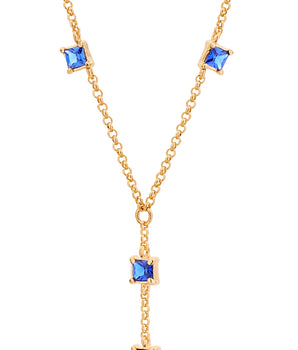 GOLD SQUARE DETAIL Y-NECKLACE